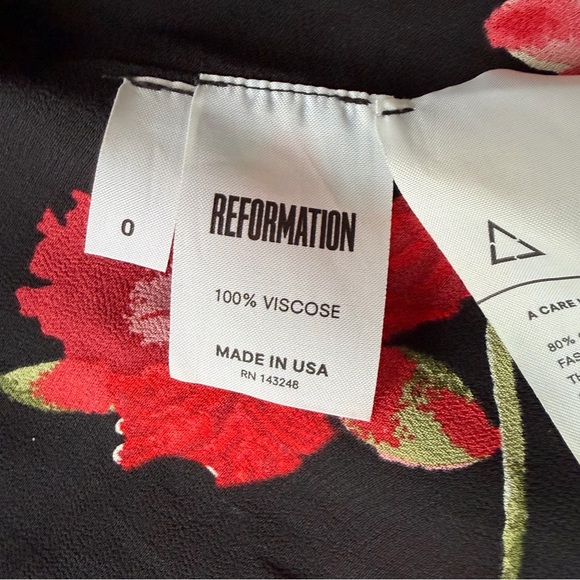 REFORMATION mini floral dress black - Picture 4 of 9